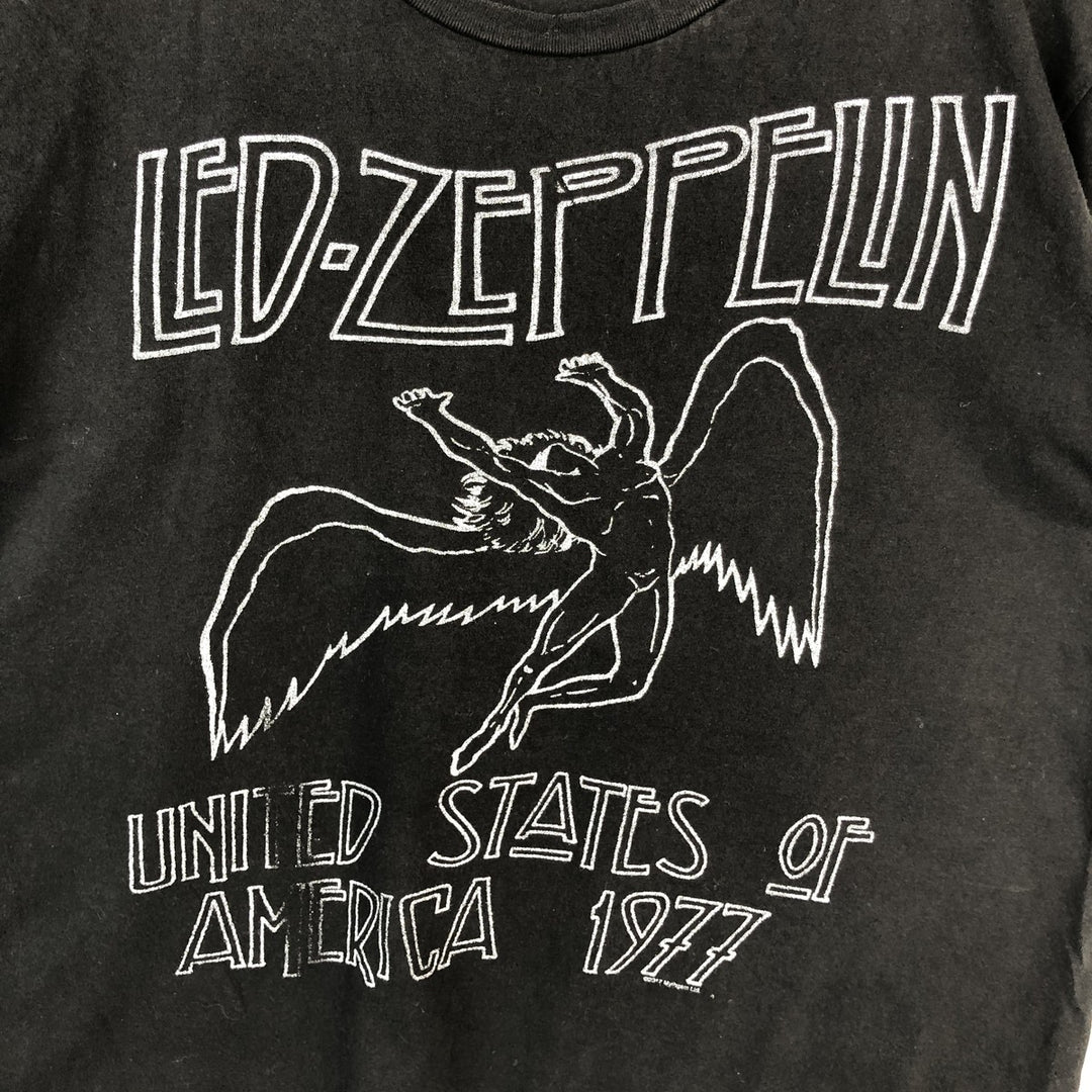 MILLTEX LED ZEPPELIN Band T-shirt (Men's size M) cotton black type Vintage Second Hand