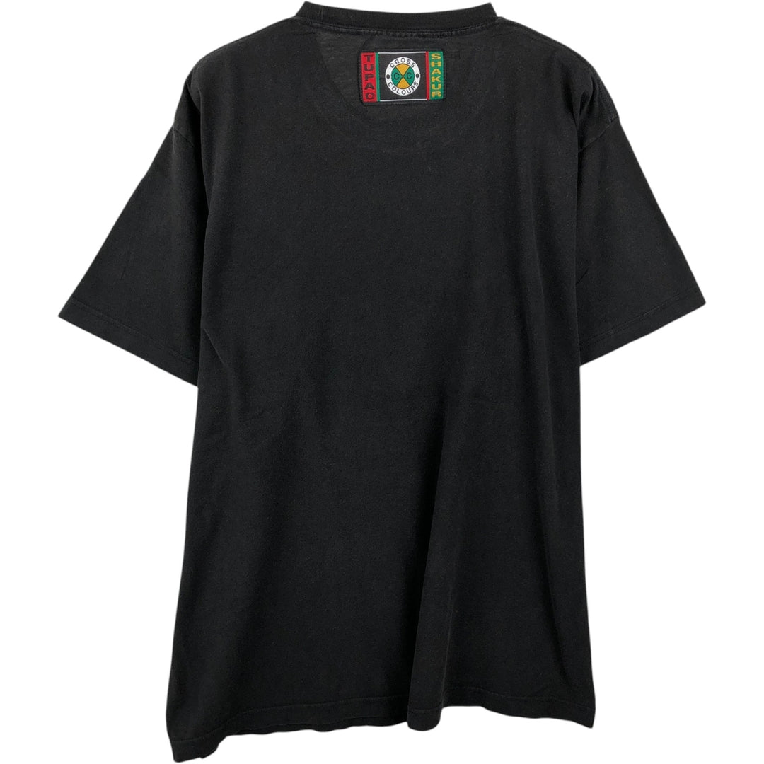 2pac Rap T-shirt, Men's XL size cotton black type Vintage Second Hand