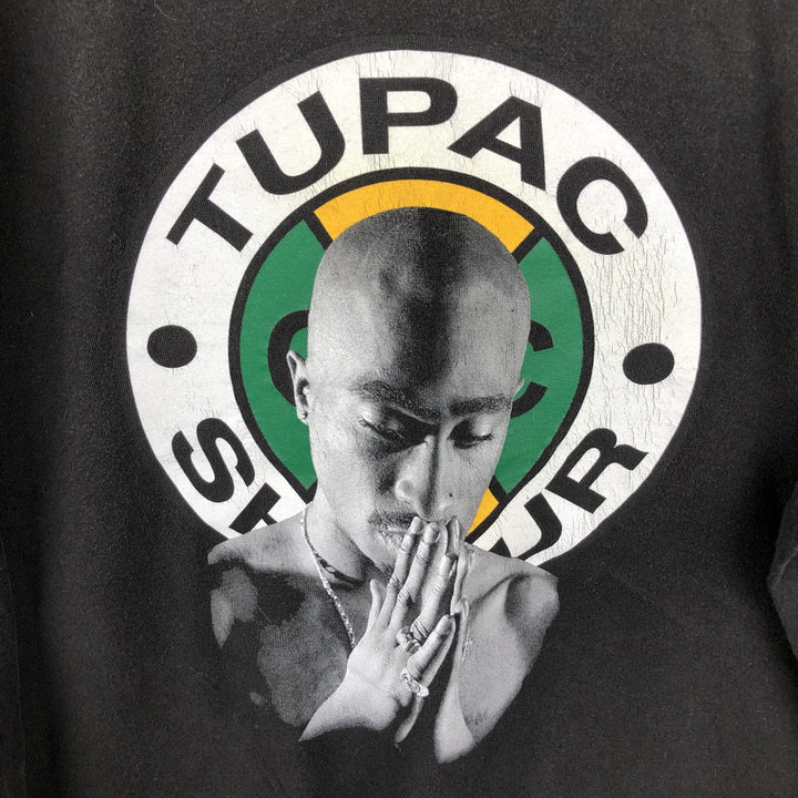 2pac Rap T-shirt, Men's XL size cotton black type Vintage Second Hand