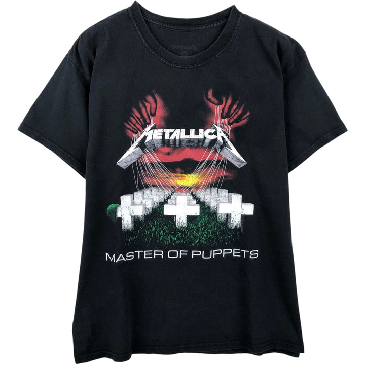 METALLICA Metallica Band T-shirt Band T Men's L size cotton black type Vintage Second Hand