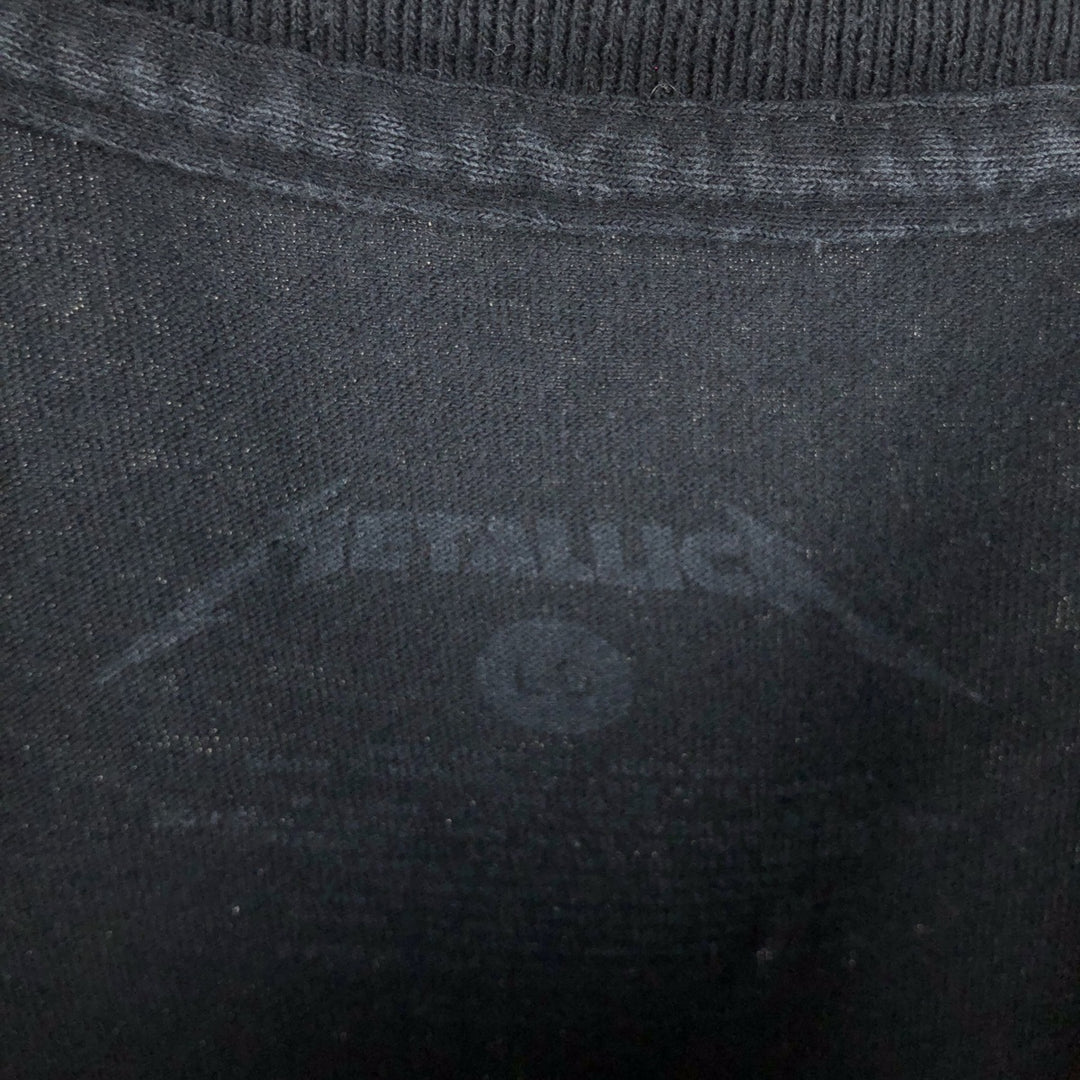 METALLICA Metallica Band T-shirt Band T Men's L size cotton black type Vintage Second Hand
