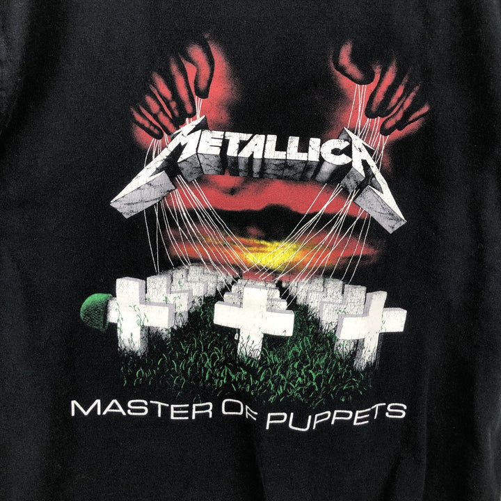 METALLICA Metallica Band T-shirt Band T Men's L size cotton black type Vintage Second Hand