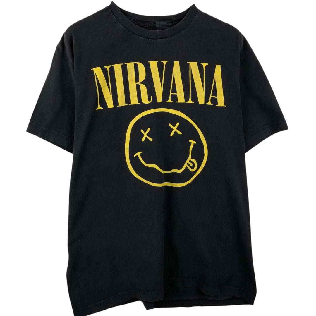 NIRVANA Nirvana Band T-shirt, Band T, Men's XL size unclear black type Vintage Second Hand