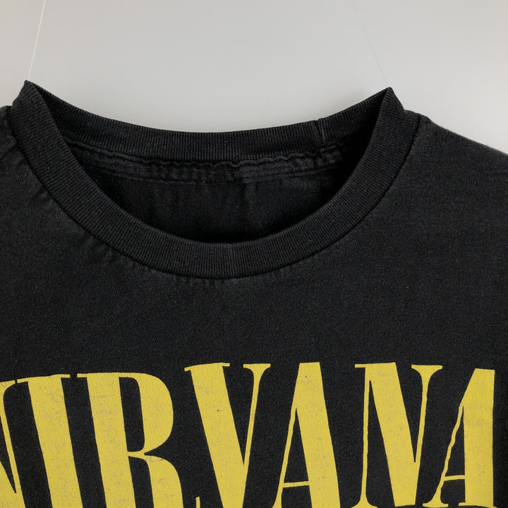 NIRVANA Nirvana Band T-shirt, Band T, Men's XL size unclear black type Vintage Second Hand