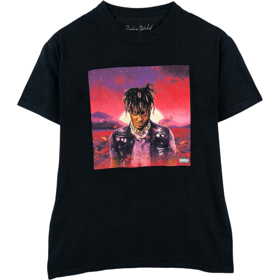 JUICE WRLD Rap T-shirt, Men's Size Medium cotton black type Vintage Second Hand