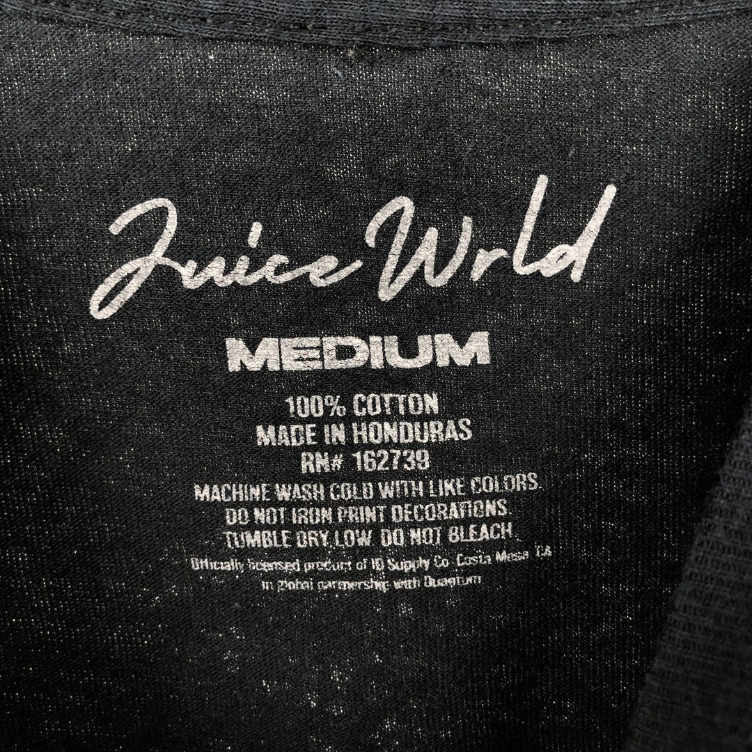 JUICE WRLD Rap T-shirt, Men's Size Medium cotton black type Vintage Second Hand