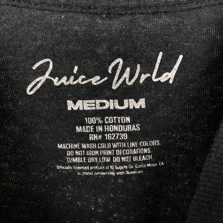 JUICE WRLD Rap T-shirt, Men's Size Medium cotton black type Vintage Second Hand
