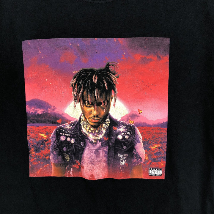 JUICE WRLD Rap T-shirt, Men's Size Medium cotton black type Vintage Second Hand