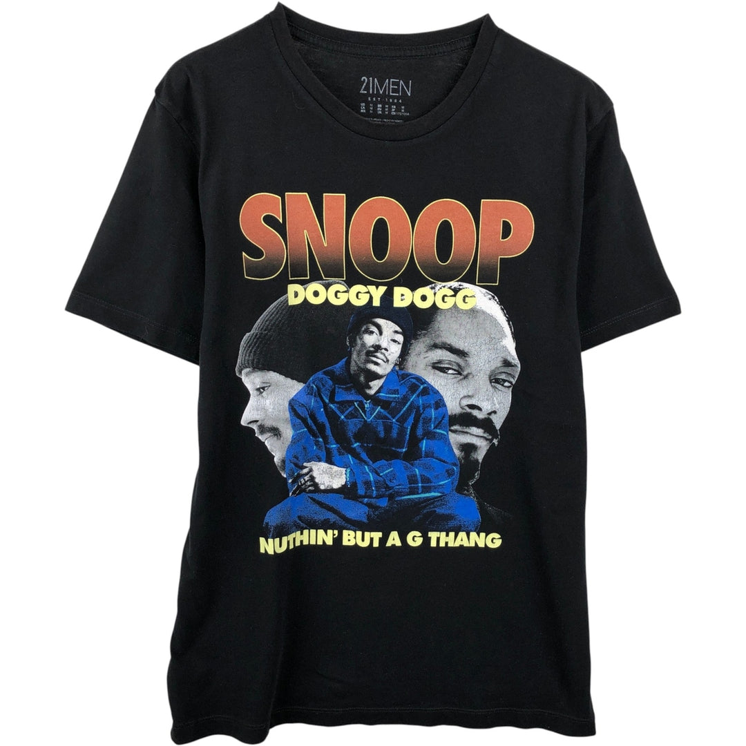 SNOOP DOGG Snoop Dogg Rap T-shirt Rap T Men's M size unclear black type Vintage Second Hand