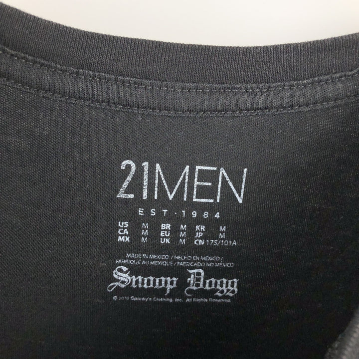SNOOP DOGG Snoop Dogg Rap T-shirt Rap T Men's M size unclear black type Vintage Second Hand