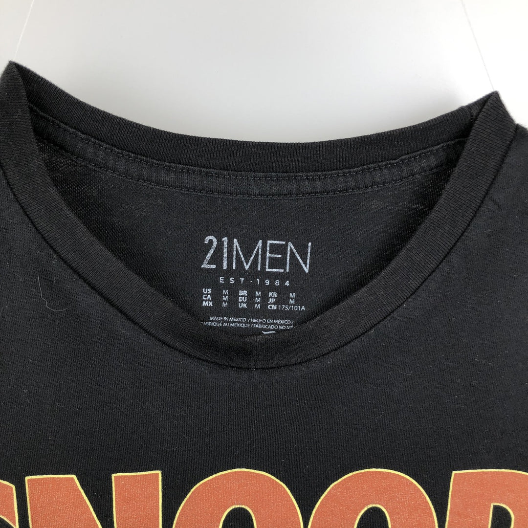 SNOOP DOGG Snoop Dogg Rap T-shirt Rap T Men's M size unclear black type Vintage Second Hand