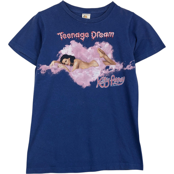 BAY ISLAND KATY PERRY Band T-shirt (Men's size S equivalent) cotton blue type Vintage Second Hand