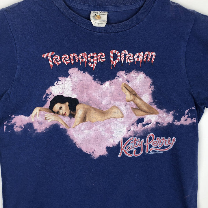 BAY ISLAND KATY PERRY Band T-shirt (Men's size S equivalent) cotton blue type Vintage Second Hand
