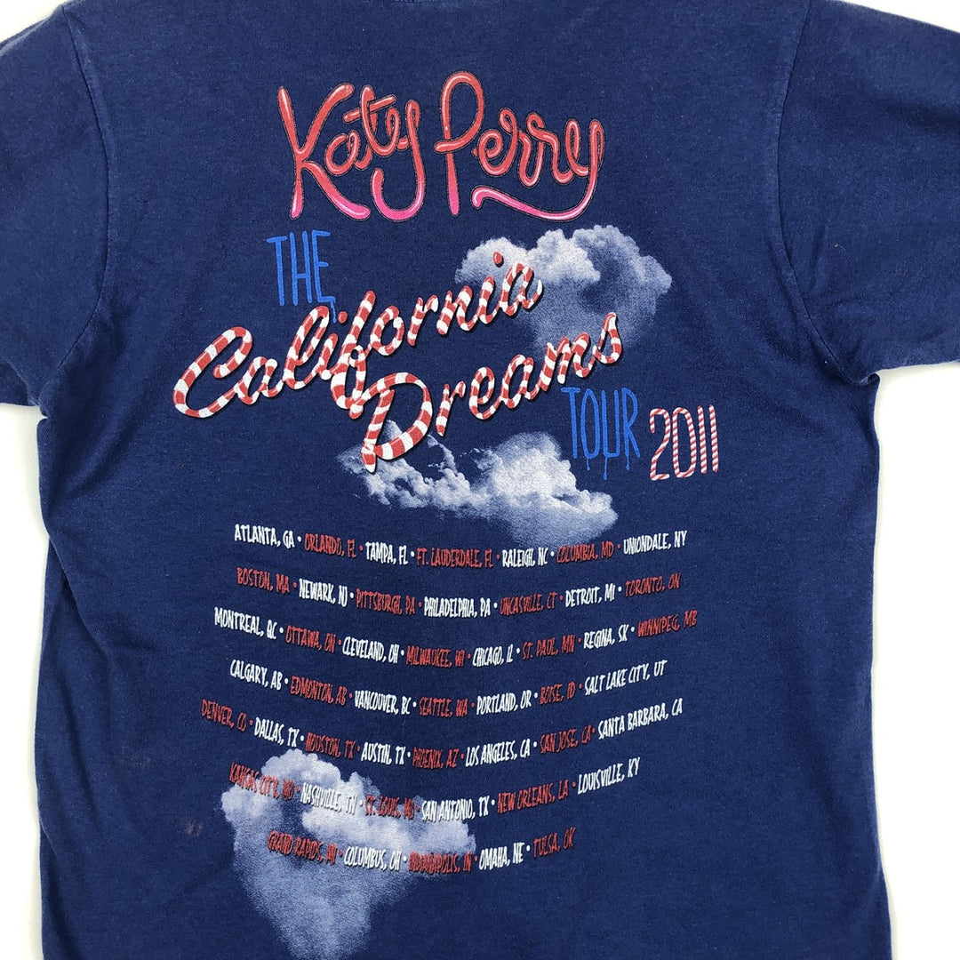 BAY ISLAND KATY PERRY Band T-shirt (Men's size S equivalent) cotton blue type Vintage Second Hand