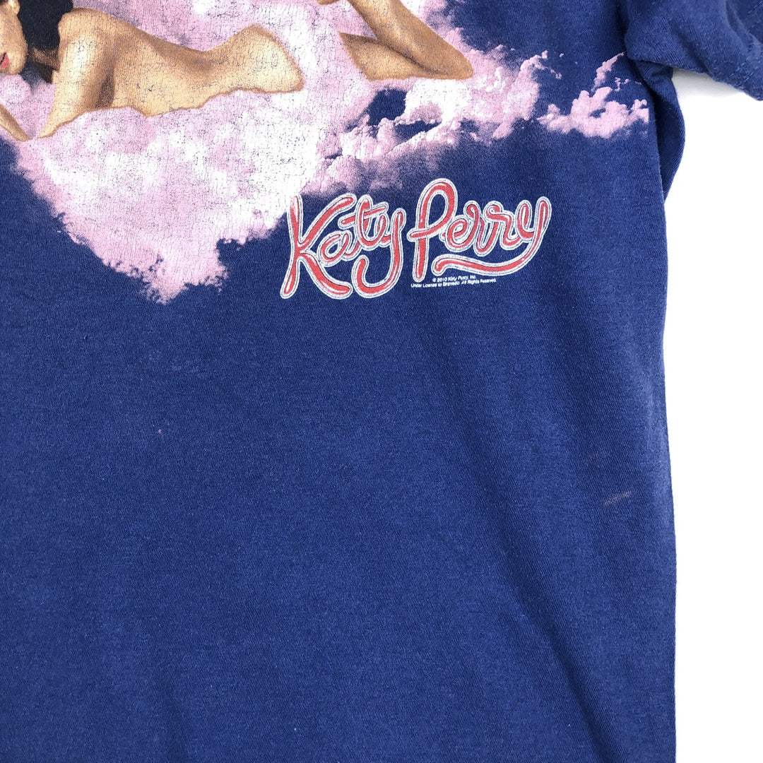 BAY ISLAND KATY PERRY Band T-shirt (Men's size S equivalent) cotton blue type Vintage Second Hand