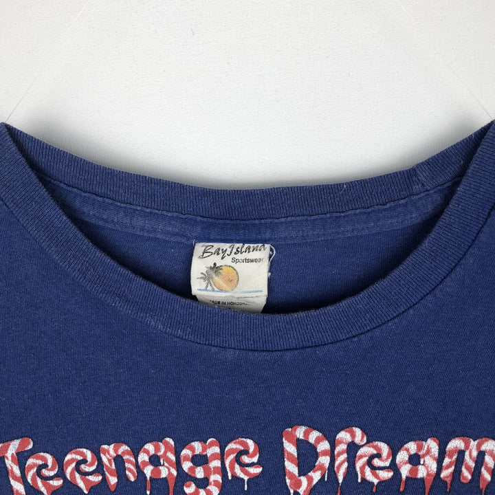 BAY ISLAND KATY PERRY Band T-shirt (Men's size S equivalent) cotton blue type Vintage Second Hand