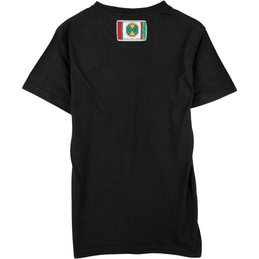 Cross Colours BILLIE EILISH Band T-shirt (Men's size M) cotton black type Vintage Second Hand