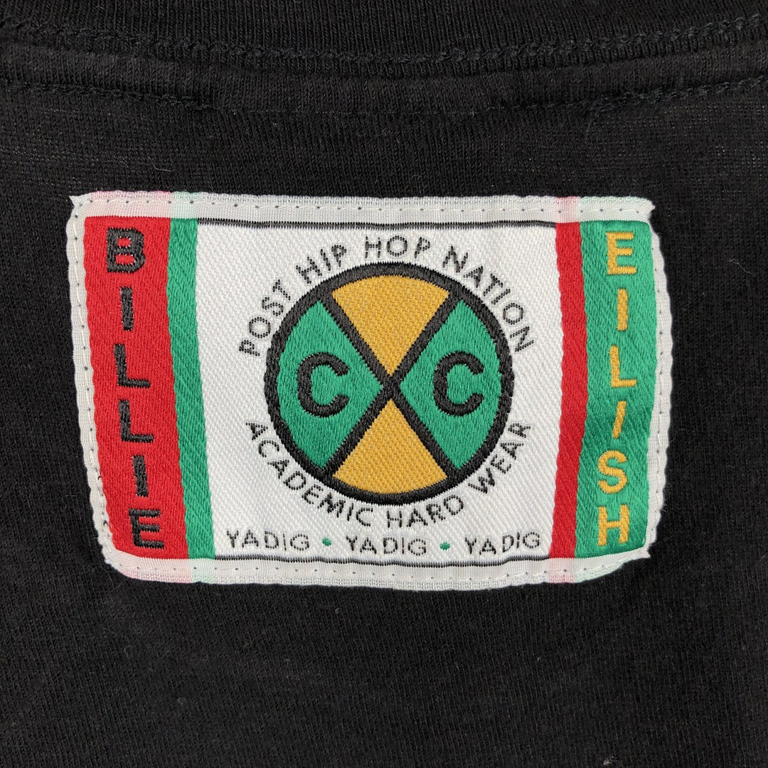 Cross Colours BILLIE EILISH Band T-shirt (Men's size M) cotton black type Vintage Second Hand