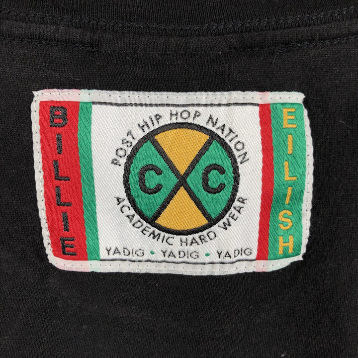 Cross Colours BILLIE EILISH Band T-shirt (Men's size M) cotton black type Vintage Second Hand
