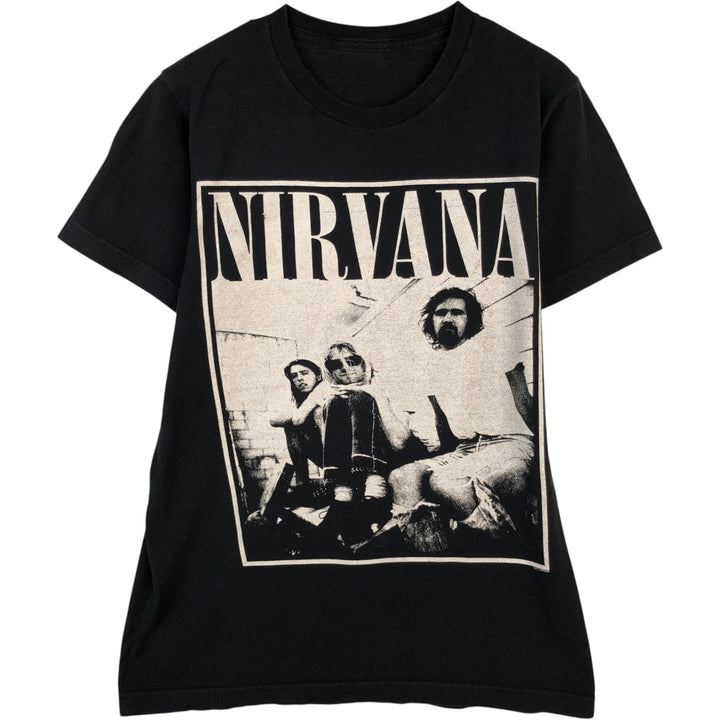 NIRVANA Nirvana Band T-shirt, Band T, Men's S size unclear black type Vintage Second Hand