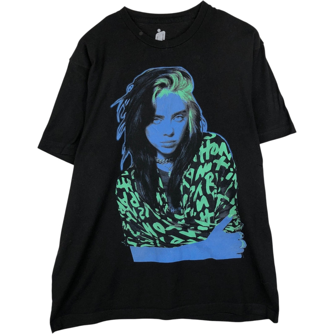 BILLIE EILISH Billie Eilish Band T-Shirt, Men's XL cotton black type Vintage Second Hand