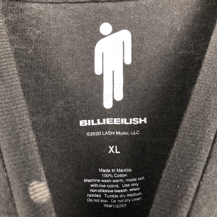 BILLIE EILISH Billie Eilish Band T-Shirt, Men's XL cotton black type Vintage Second Hand