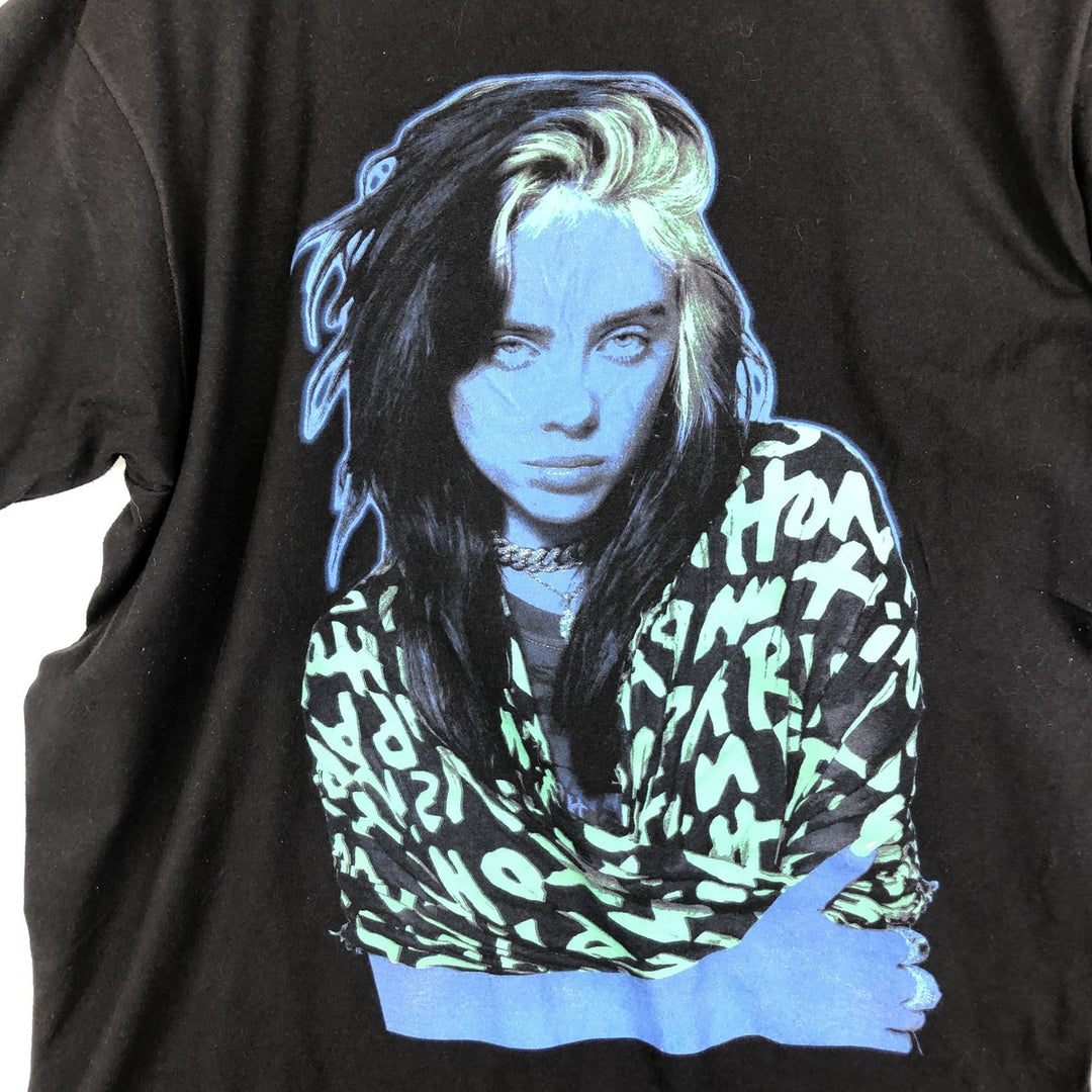 BILLIE EILISH Billie Eilish Band T-Shirt, Men's XL cotton black type Vintage Second Hand