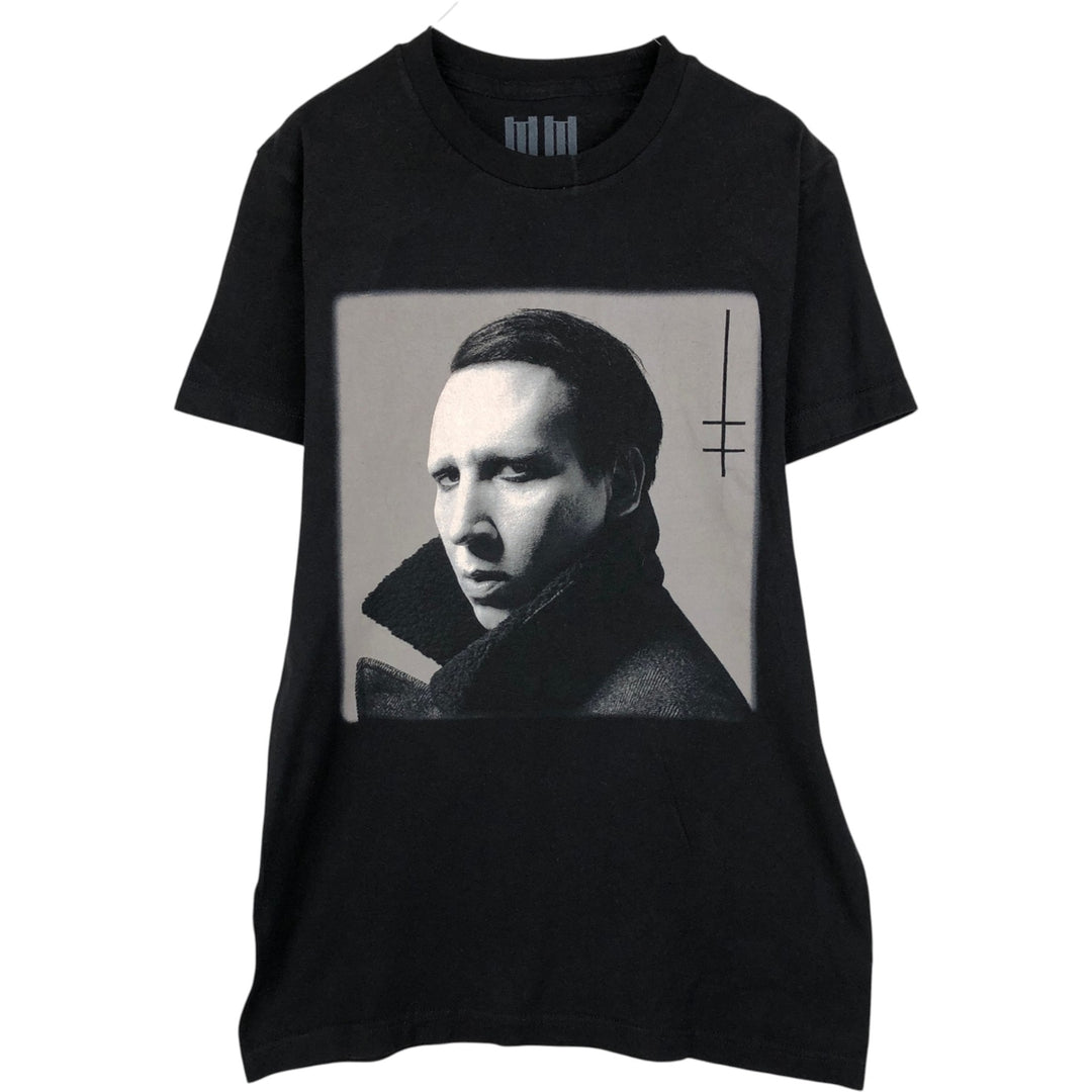 MARILYN MANSON Marilyn Manson Band T-shirt Band T Men's S size cotton black type Vintage Second Hand