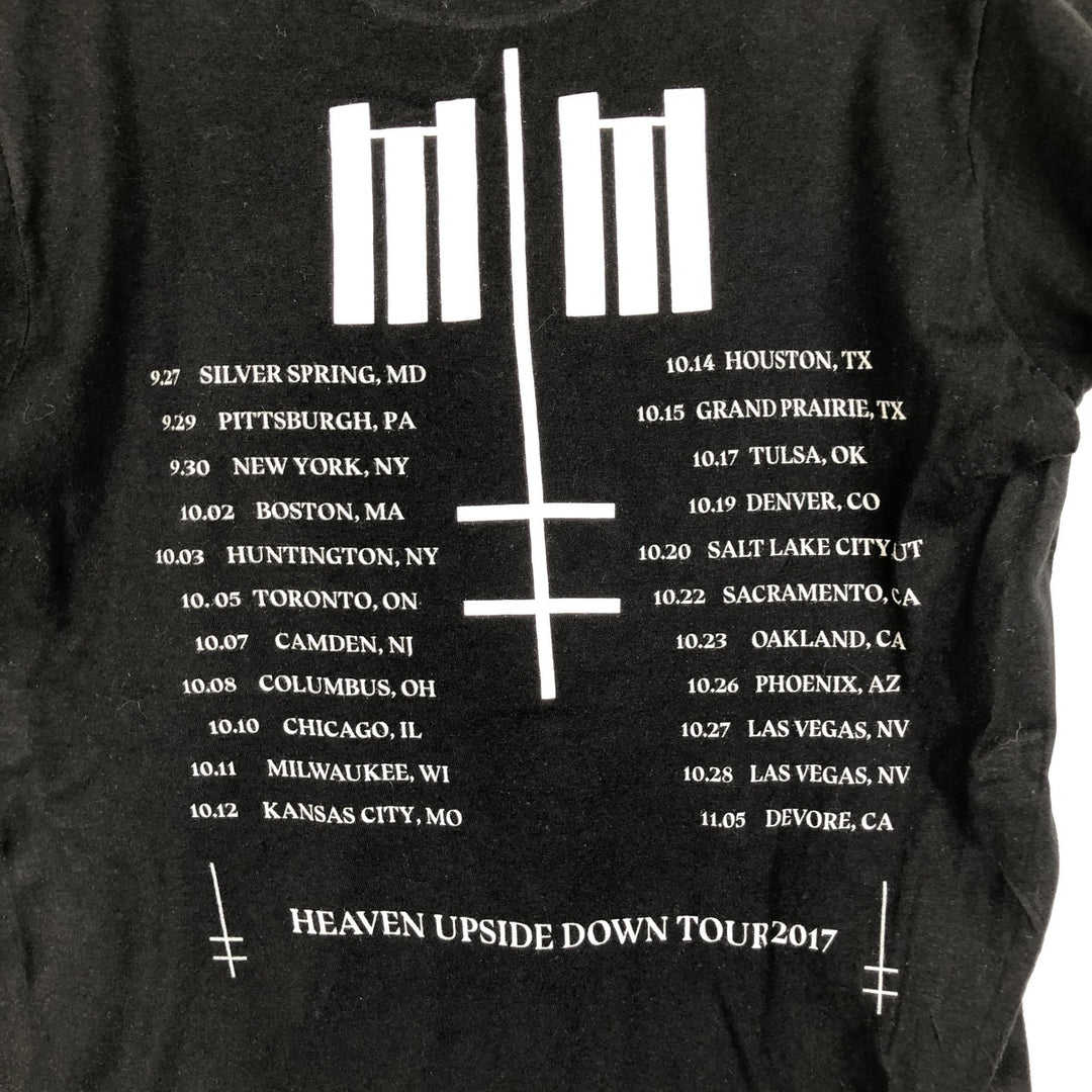 MARILYN MANSON Marilyn Manson Band T-shirt Band T Men's S size cotton black type Vintage Second Hand