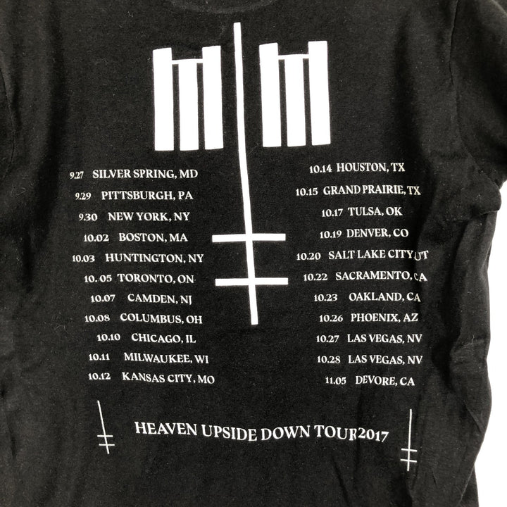 MARILYN MANSON Marilyn Manson Band T-shirt Band T Men's S size cotton black type Vintage Second Hand