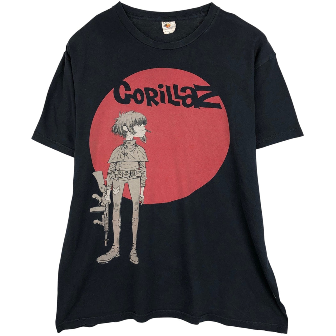 BAY ISLAND GORILLAZ Gorillaz Band T-Shirt, Men's XL cotton black type Vintage Second Hand