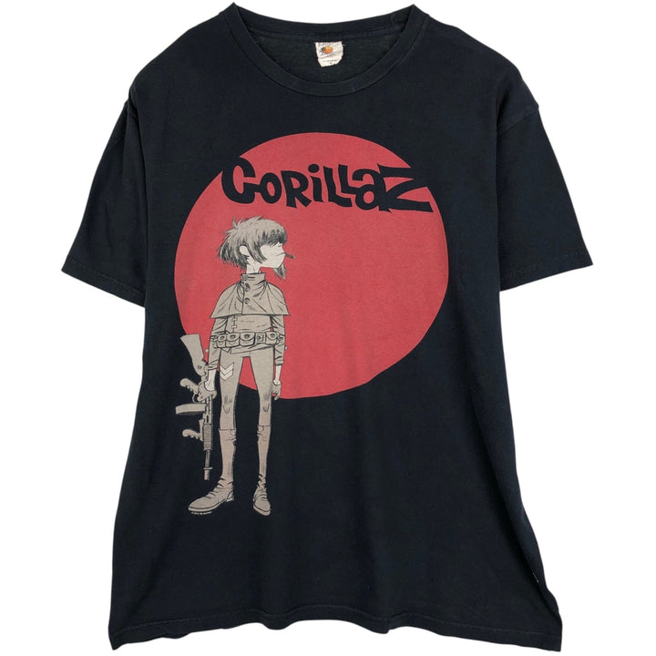 BAY ISLAND GORILLAZ Gorillaz Band T-Shirt, Men's XL cotton black type Vintage Second Hand