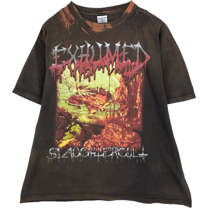 ~2000'S Delta PRO WEIGHT EXHUMED Band T-shirt, Men's XL equivalent. cotton brown type Vintage Second Hand