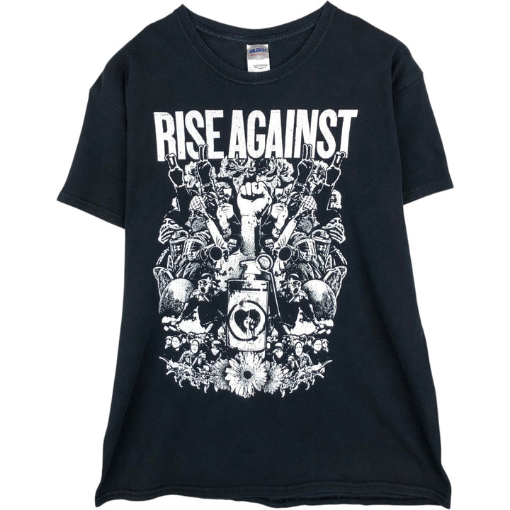 Gildan Heavy Cotton RISE AGEINST Band T-Shirt (Men's Size L) cotton black type Vintage Second Hand