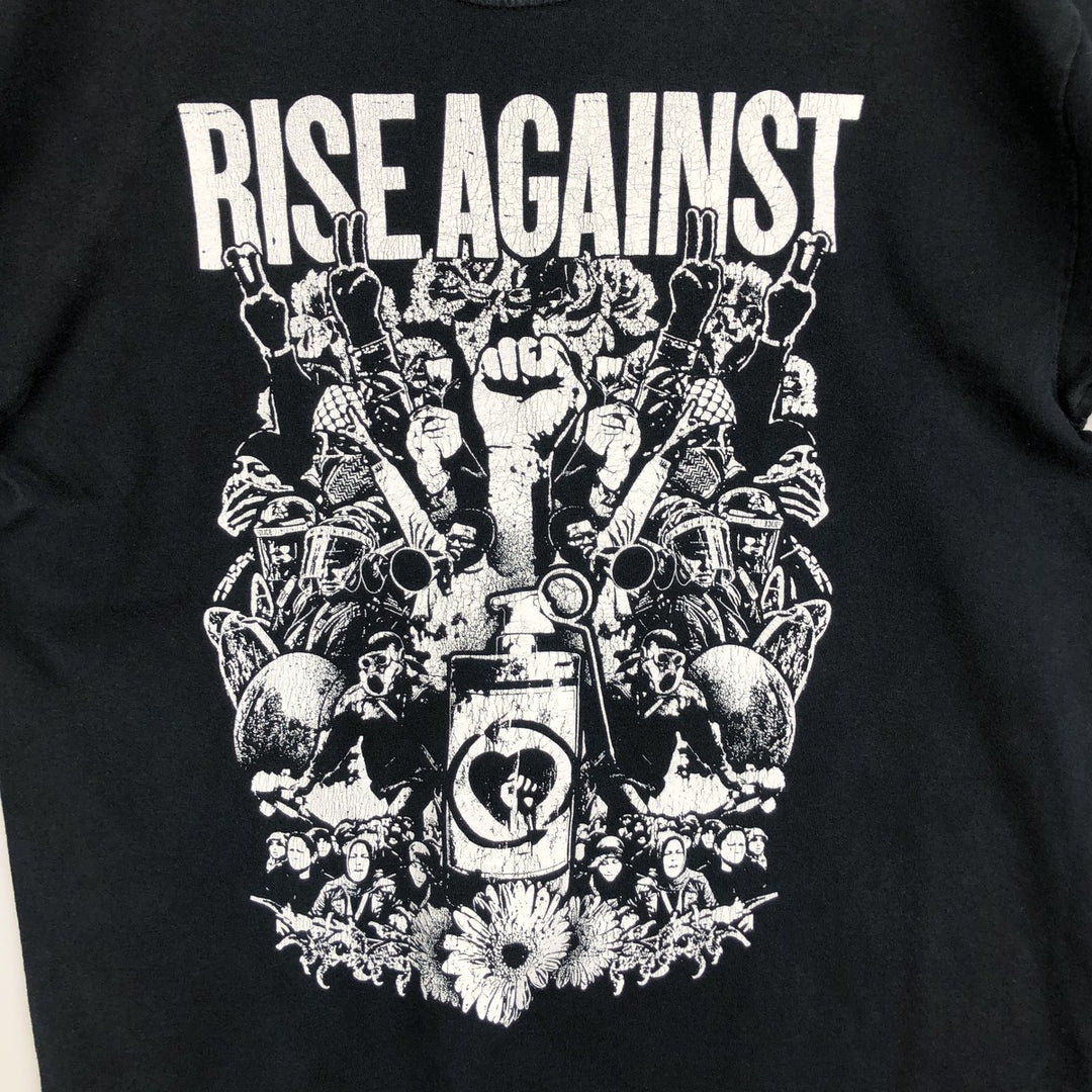 Gildan Heavy Cotton RISE AGEINST Band T-Shirt (Men's Size L) cotton black type Vintage Second Hand