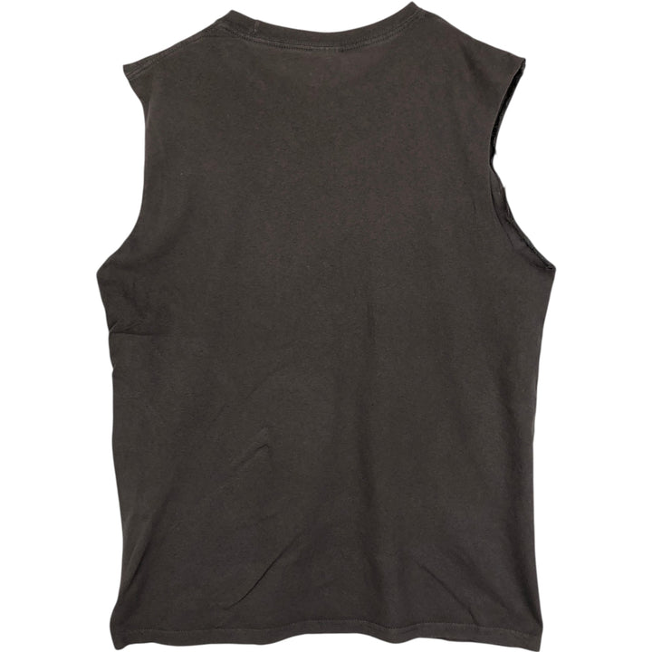 BAY ISLAND TOOL Cut-off Sleeveless Band T-Shirt (Men's Size L) cotton gray type Vintage Second Hand
