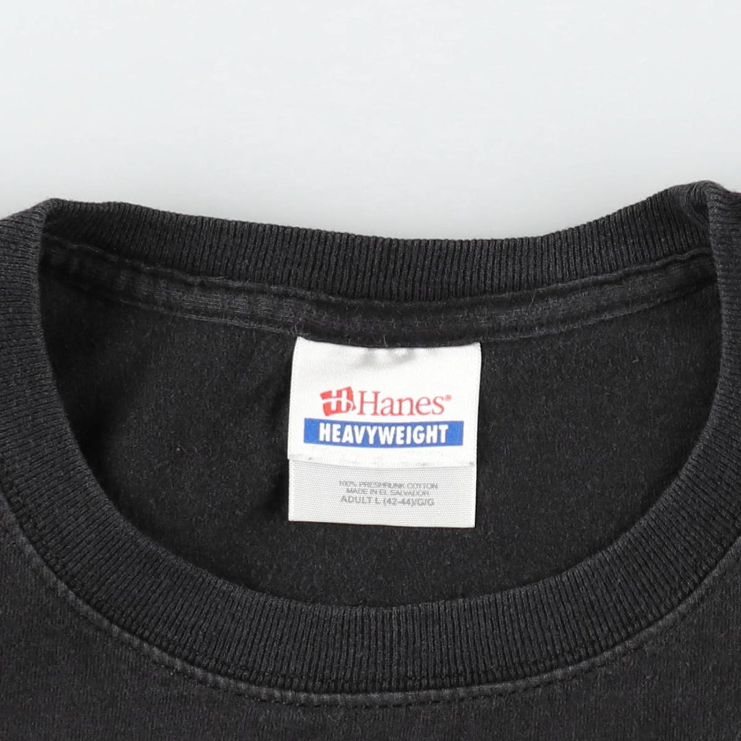 2000'S Hanes HEAVYWEIGHT DISTURBED Band T-shirt (Men's size L) cotton black type Vintage Second Hand