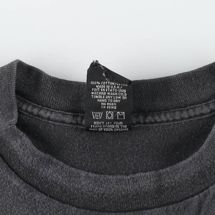 90s-era band t-shirt, made in USA, men's size XL equivalent, vintage. cotton gray type Vintage Second Hand