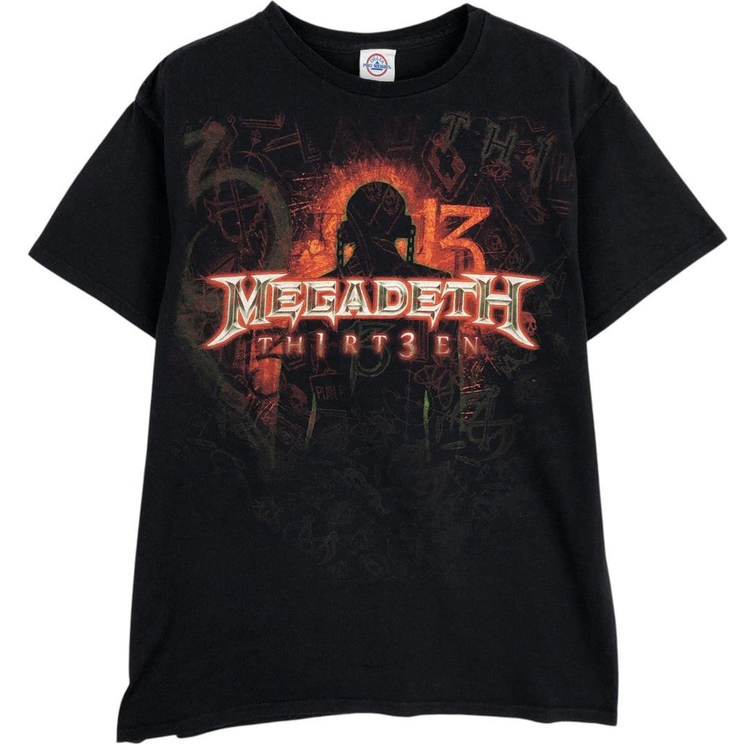 2000'S DELTA MEGADETH Band T-shirt (Men's size M) cotton black type Vintage Second Hand