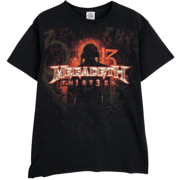 2000'S DELTA MEGADETH Band T-shirt (Men's size M) cotton black type Vintage Second Hand