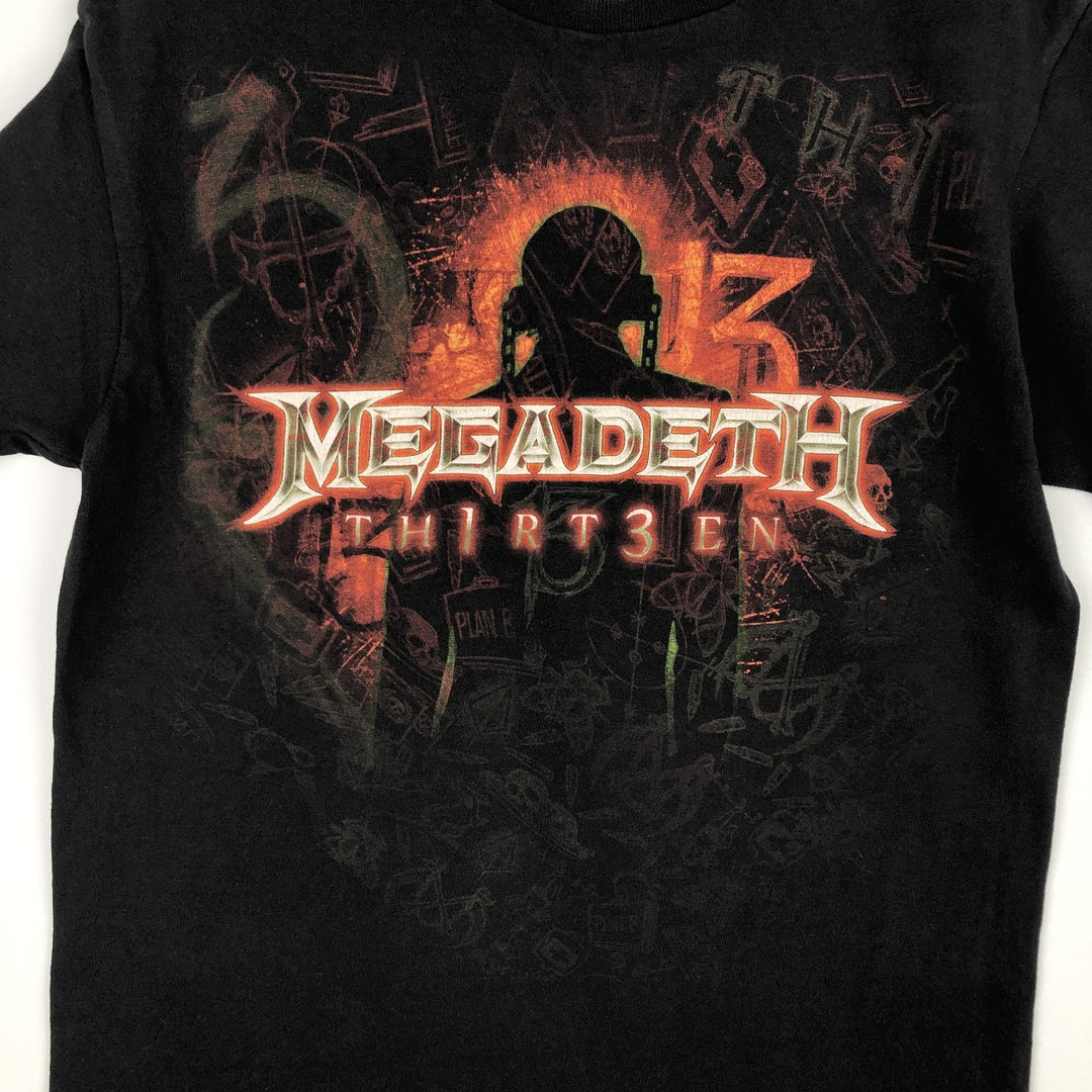 2000'S DELTA MEGADETH Band T-shirt (Men's size M) cotton black type Vintage Second Hand