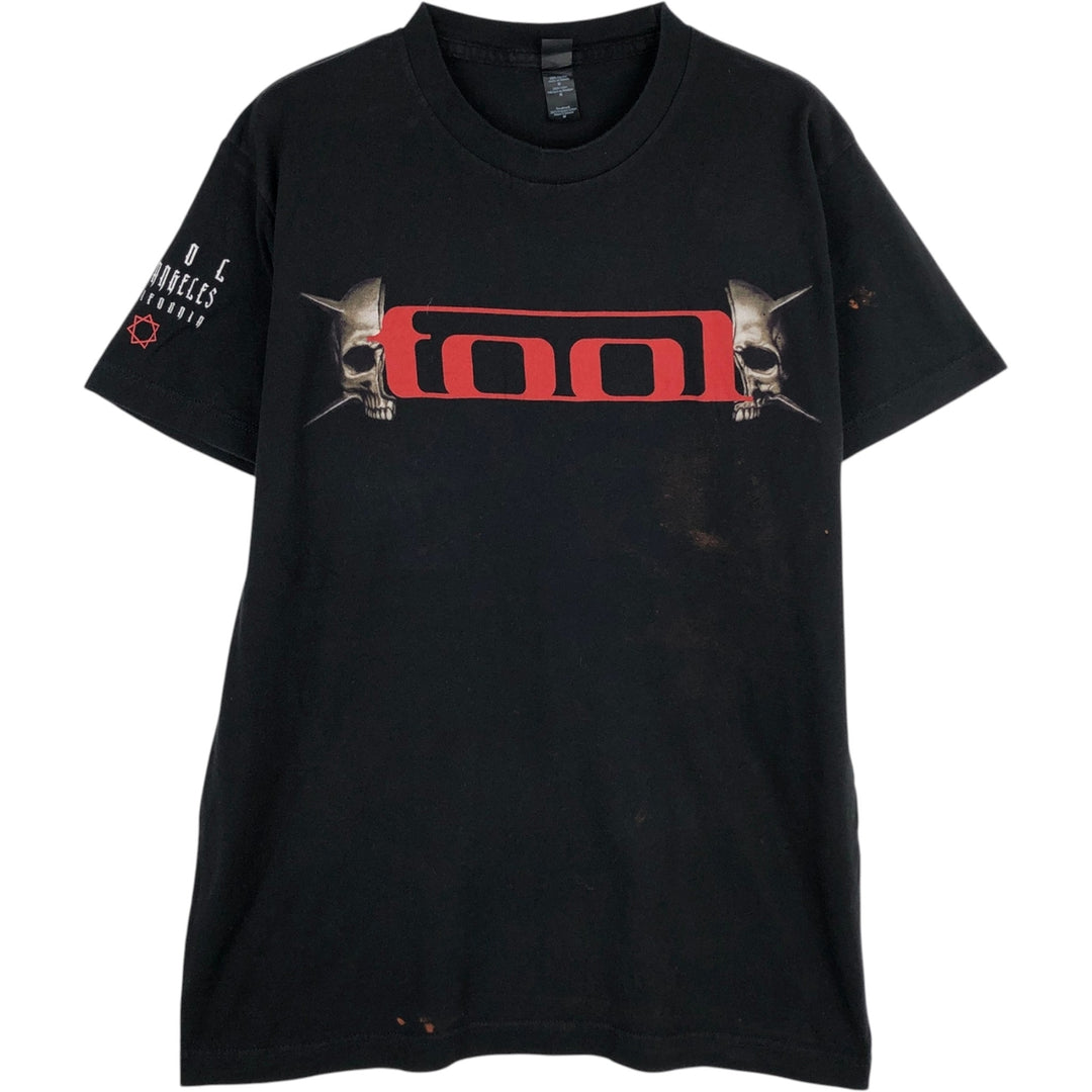 TULTEX TOOL Skull Pattern Band T-Shirt (Men's Size M) cotton black type Vintage Second Hand