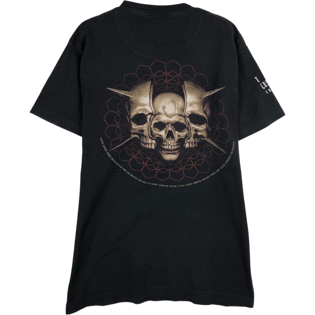 TULTEX TOOL Skull Pattern Band T-Shirt (Men's Size M) cotton black type Vintage Second Hand