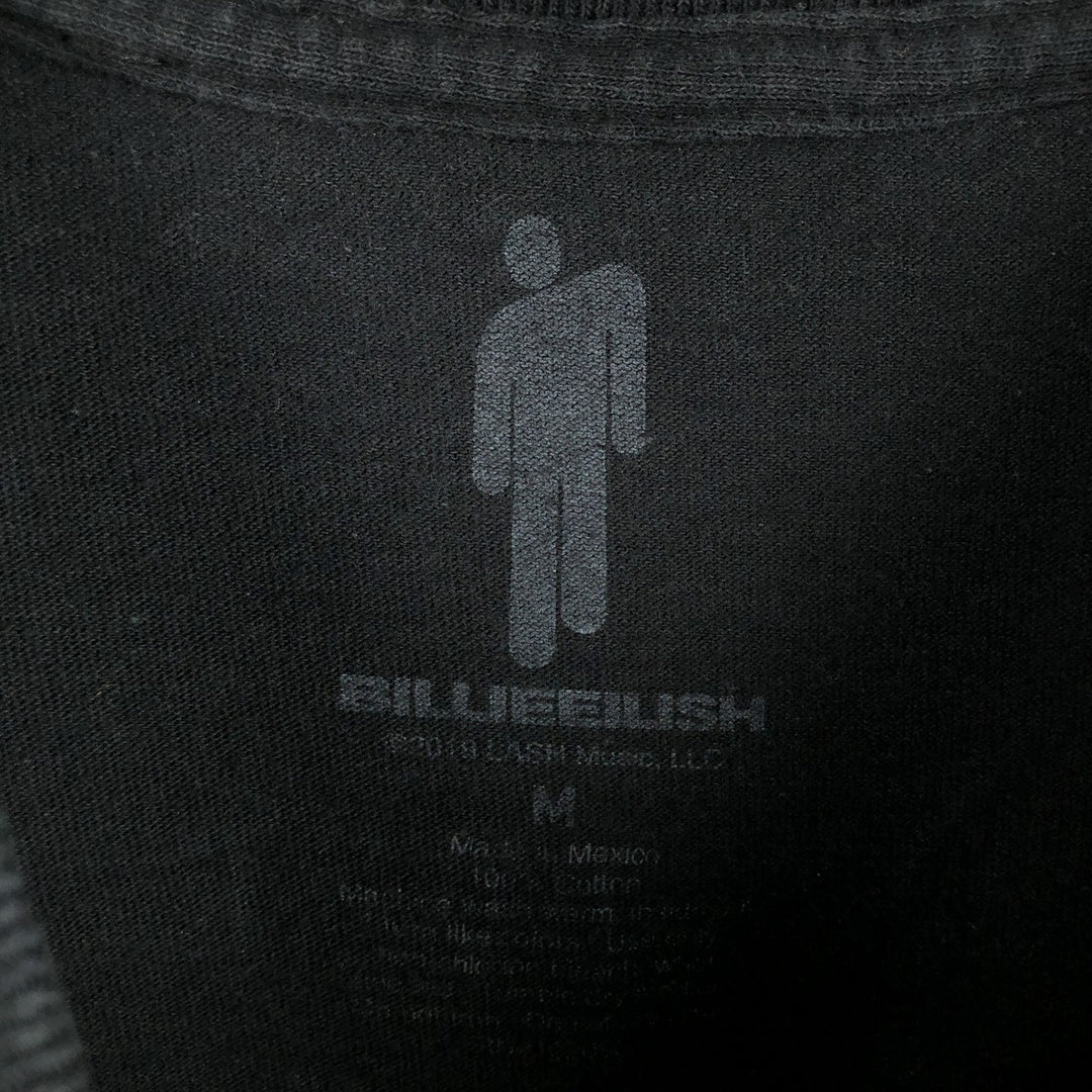 BILLIE EILISH Billie Eilish Band T-shirt Band T Men's M size cotton black type Vintage Second Hand