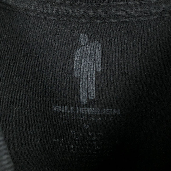 BILLIE EILISH Billie Eilish Band T-shirt Band T Men's M size cotton black type Vintage Second Hand
