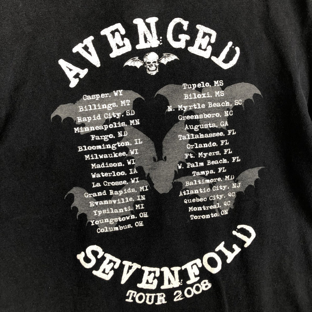 2000'S Anvil AVENGED SEVENFOLD Band T-shirt (Men's size M equivalent) cotton black type Vintage Second Hand