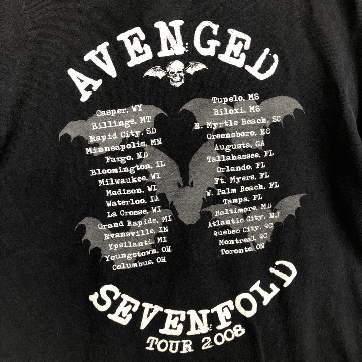 2000'S Anvil AVENGED SEVENFOLD Band T-shirt (Men's size M equivalent) cotton black type Vintage Second Hand