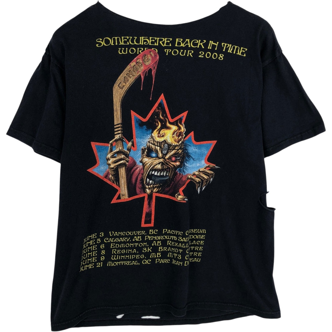 2000'S IRON MAIDEN Cut-off Band T-shirt, Men's Size M (approx.) unclear black type Vintage Second Hand