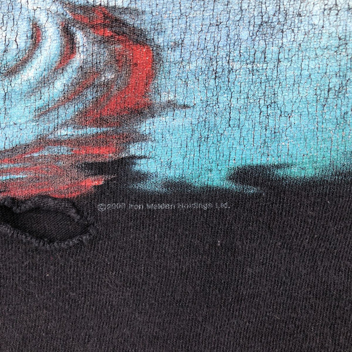 2000'S IRON MAIDEN Cut-off Band T-shirt, Men's Size M (approx.) unclear black type Vintage Second Hand