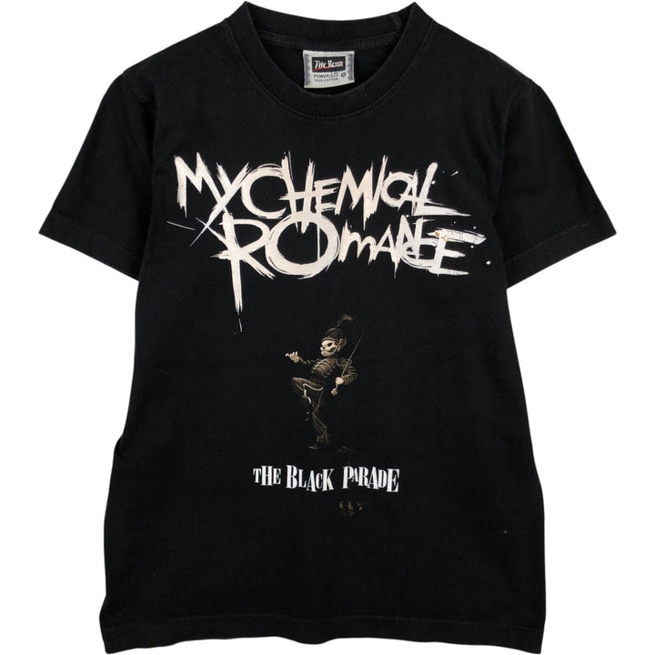 90'S THE ROXX x My Chemical Romance Skull Pattern Band T-Shirt, Men's Size S (Equivalent), Vintage cotton black type Vintage Second Hand
